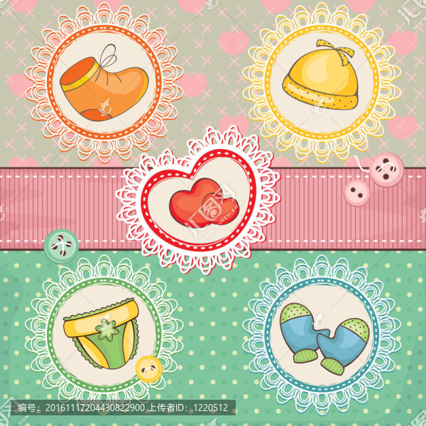可愛寶貝插畫