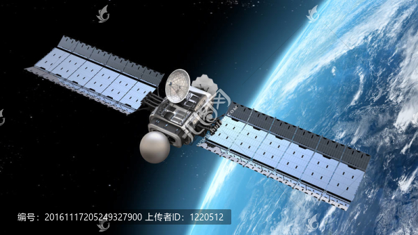 衛(wèi)星正繞著地球運行