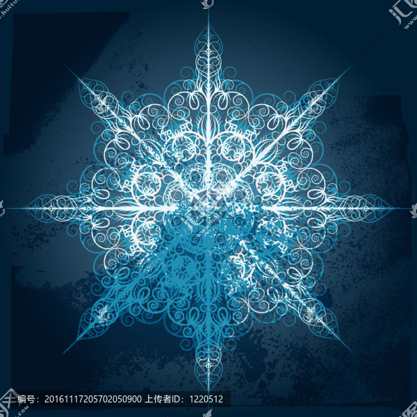 高度詳細(xì)的蹩腳的雪花