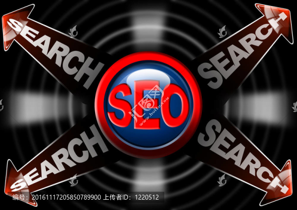 SEO搜索紅色箭頭-搜索引擎