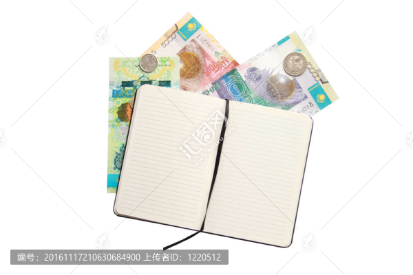 筆記本和金錢的白色