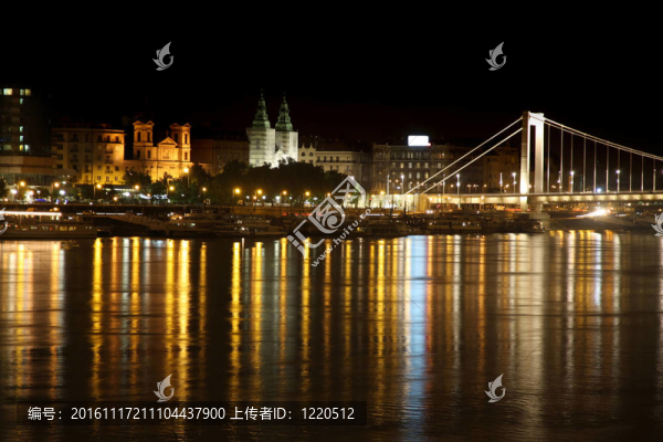 布達(dá)佩斯全景夜景；匈牙利