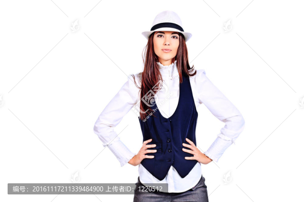 在帽子的女人