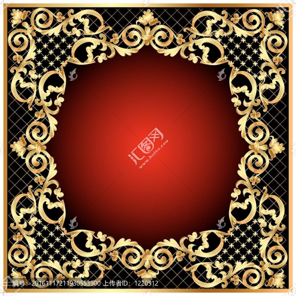 黃金圖案的插圖架
