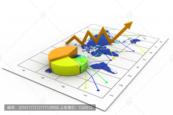 帶增長(zhǎng)箭的商業(yè)圖表