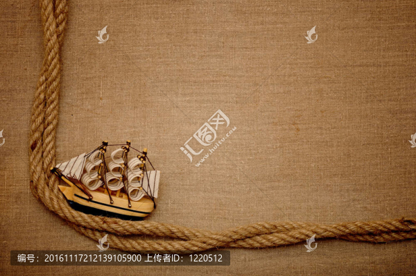 繩與模型經典船