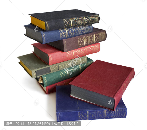 白色背景上的舊書