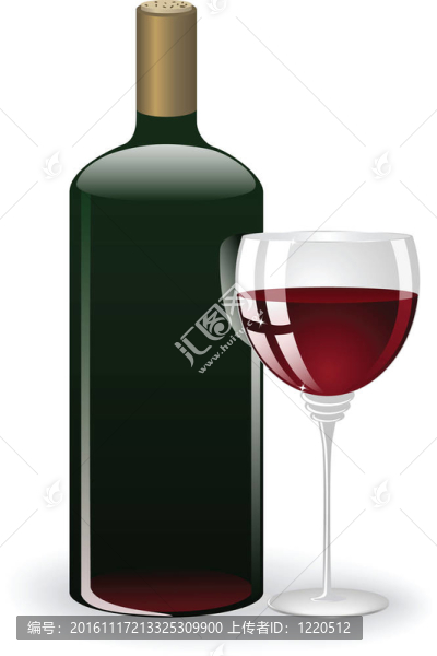 玻璃和一瓶酒