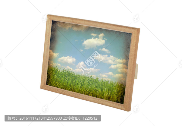 在白色背景的框架中的舊圖片