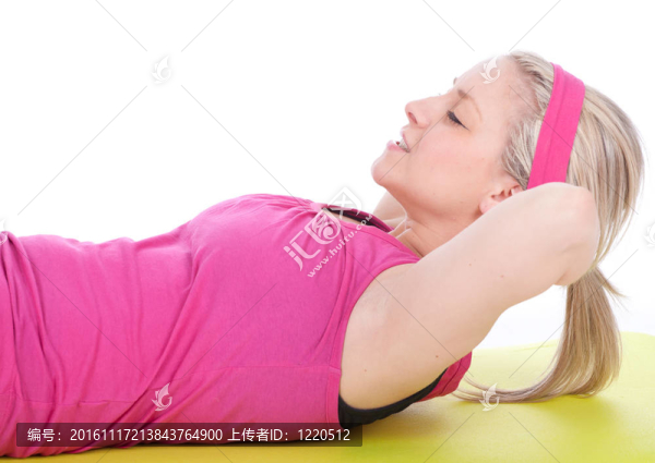 健美女子做伸展運(yùn)動(dòng)；系列