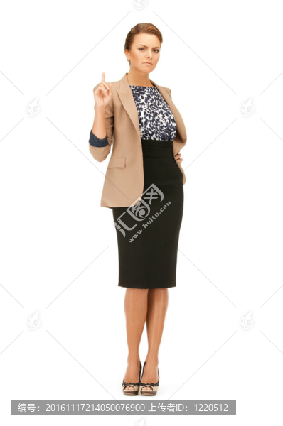 女人用她的手指