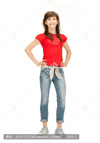 快樂和無憂無慮的十幾歲的女孩
