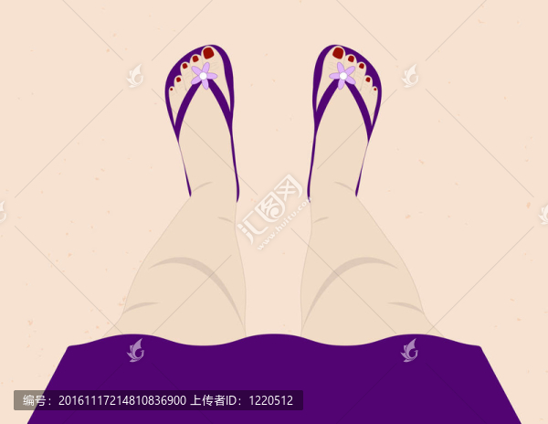 站在海灘上的一對(duì)女性腿