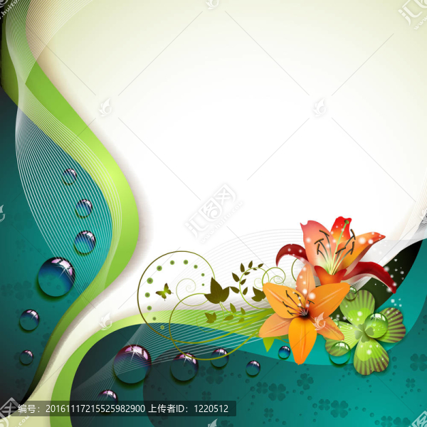 背景有百合花