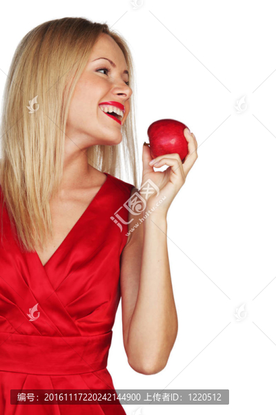 女人和紅蘋果