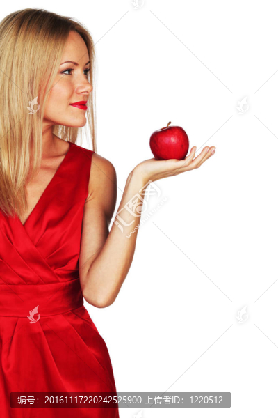 女人和紅蘋(píng)果