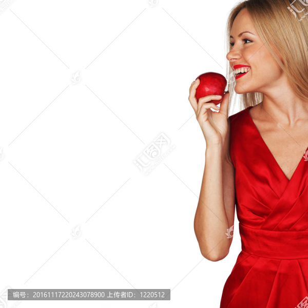 女人和紅蘋果