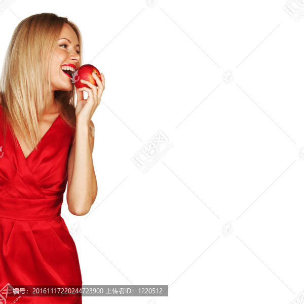 女人和紅蘋果