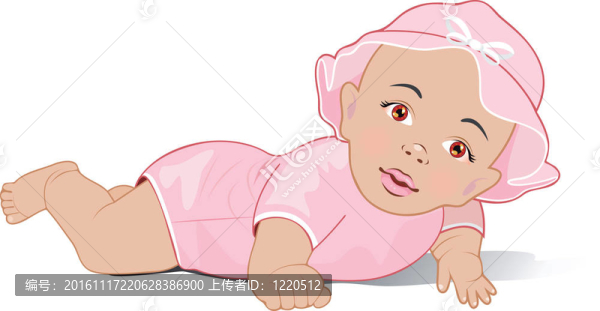 一個躺在她的肚子上的小女孩