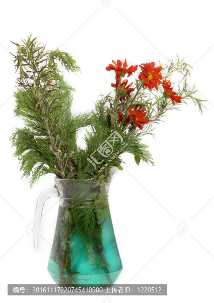 枯萎的鮮花的花瓶