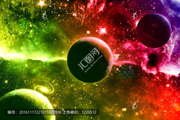 宇宙銀河星云恒星和行星