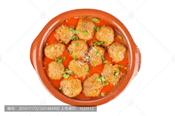 新鮮肉丸豌豆