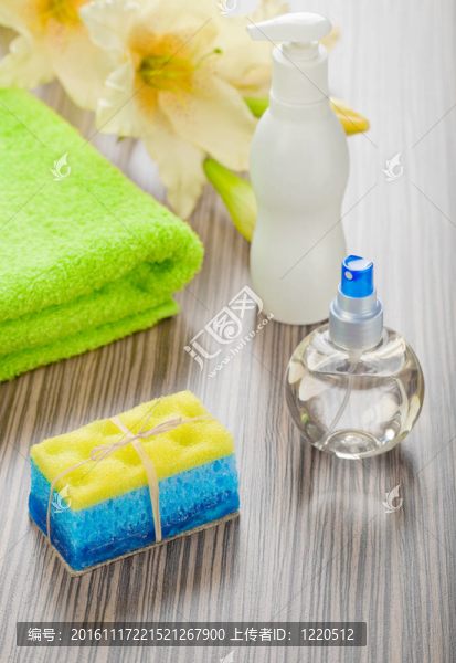 帶花的沐浴用品的收藏