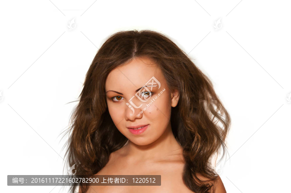 美麗的年輕女子的臉