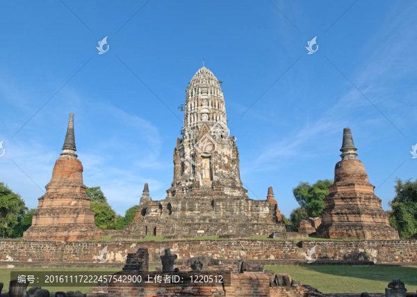 Wat,Ratburana；Ayutthaya；泰國