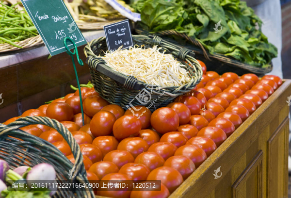 市場上的蔬菜數(shù)量
