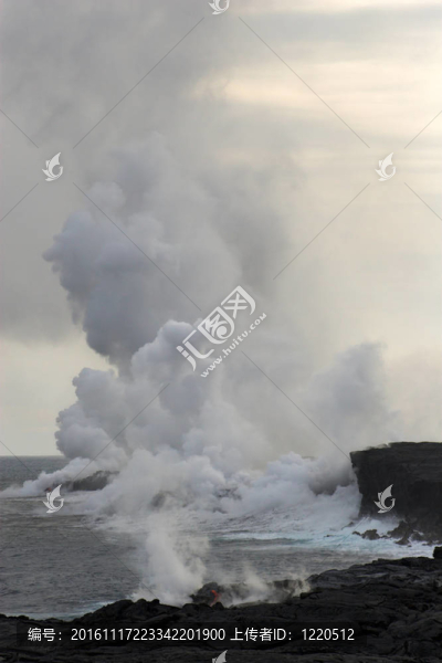 熔巖流入海洋