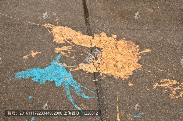 瀝青漆上的油漆抽象點
