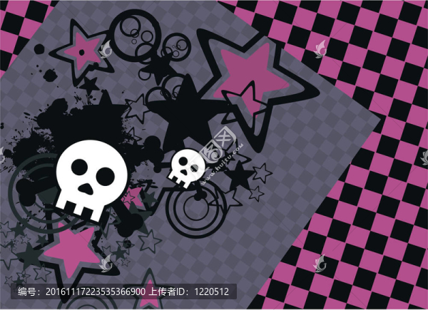 卡通背景4、顱骨