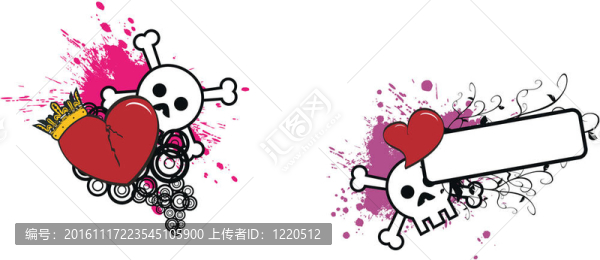 卡通骷髏頭和心臟科醫(yī)生1