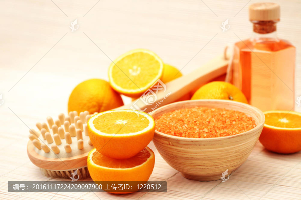 橙色浴鹽