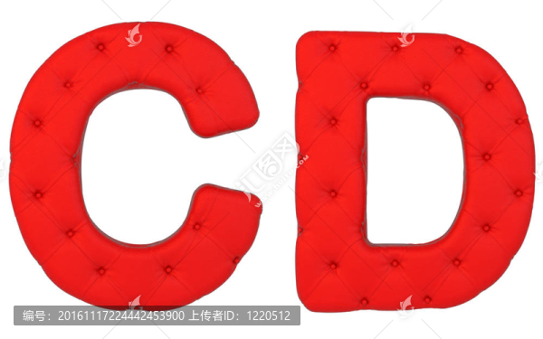 豪華紅皮革字體字母