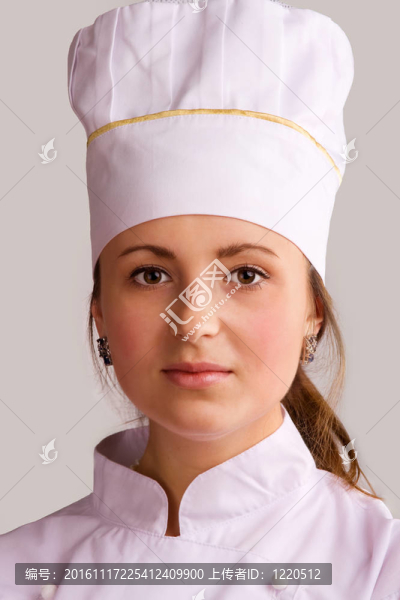 可愛的廚師的女孩