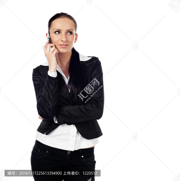 女商人在電話中交談