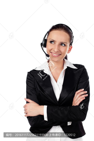女人用電話作為客戶服務(wù)