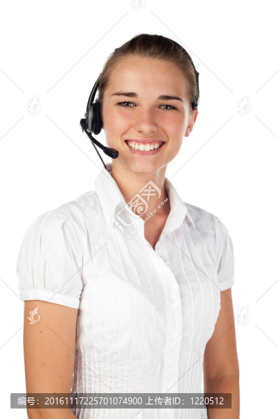年輕女子呼叫中心隔離