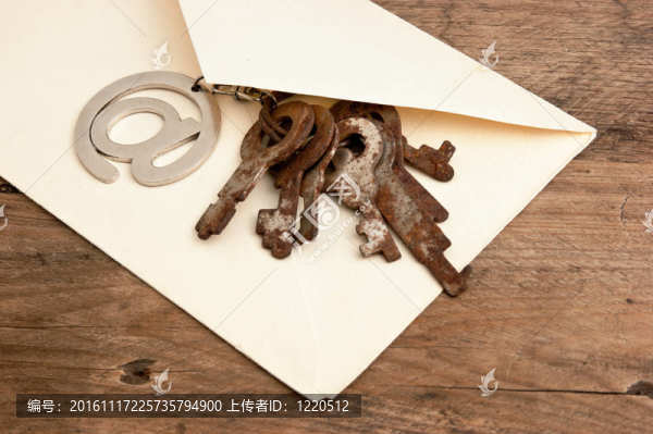 舊郵件信封并簽署電子郵件