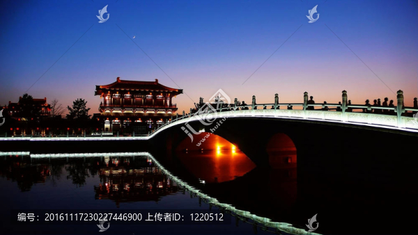 西安的夜景；中國(guó)