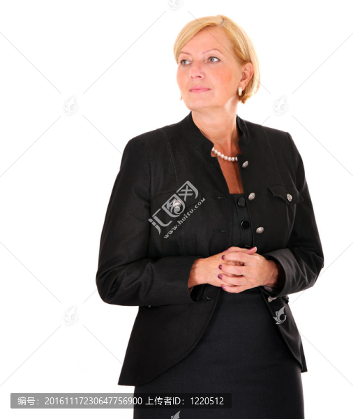 嚴重的女商人