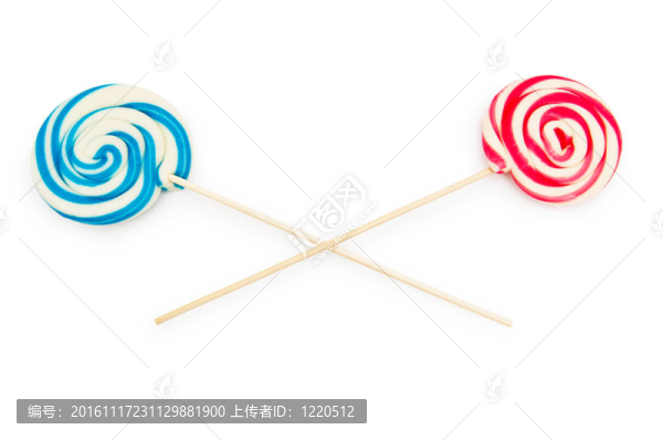七彩棒棒堂孤立在白色
