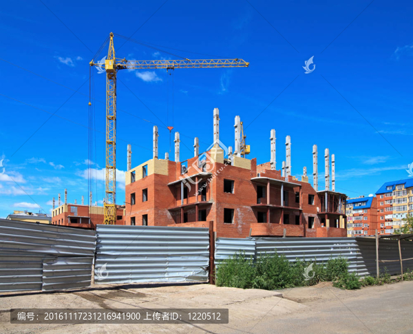 一個住宅的建設(shè)。鄂木斯克。
