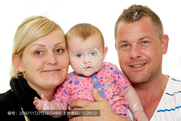 母親父親和嬰兒