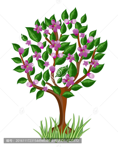 有光澤葉的花樹(shù)