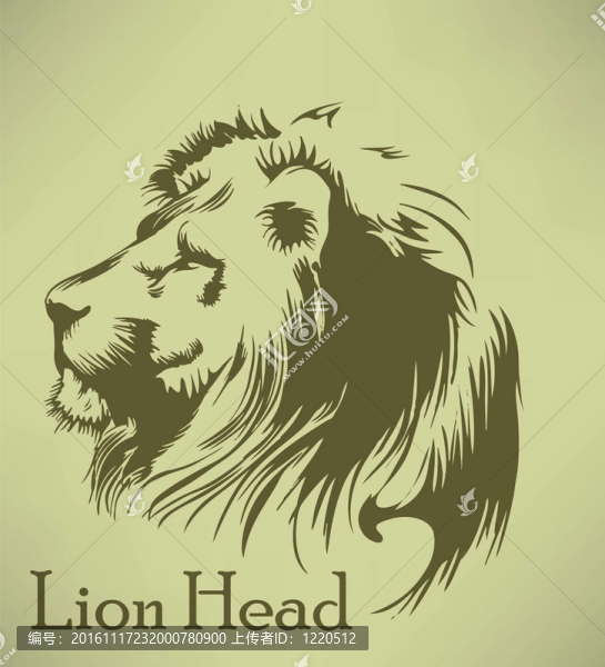 獅子頭。插畫