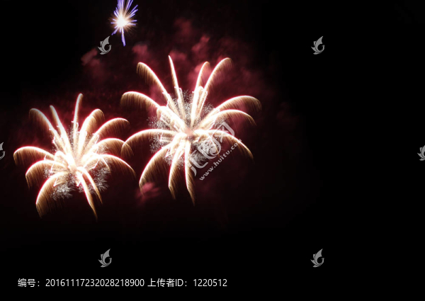 煙花美麗明亮的顏色和形狀