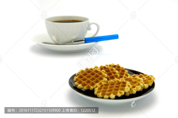 餅干和咖啡杯
